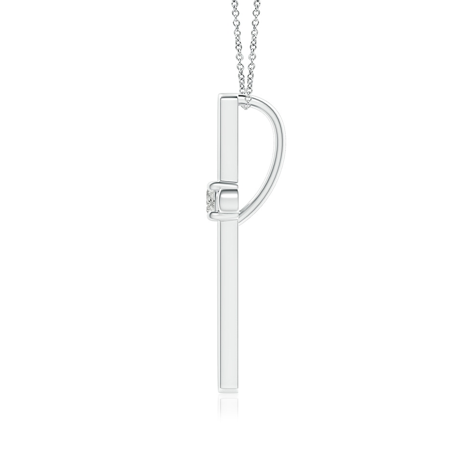 2.3mm KI3 Diamond Solitaire Cross Pendant in White Gold side 199
