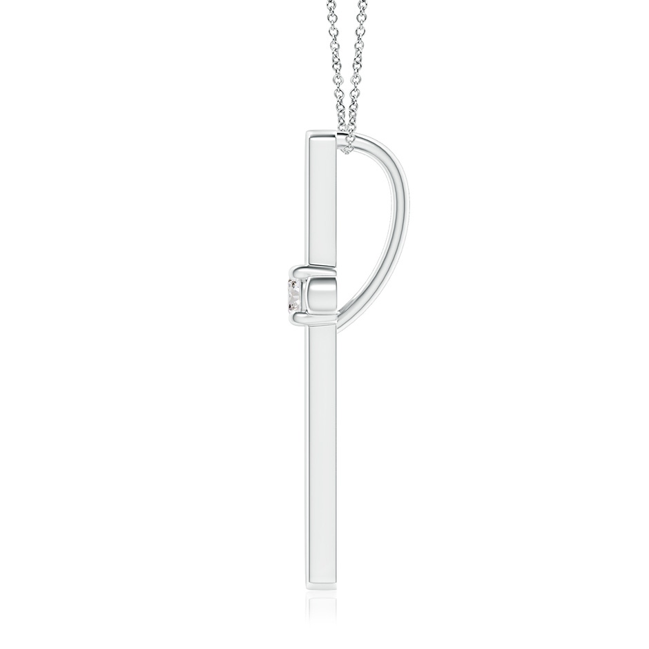 2.5mm IJI1I2 Diamond Solitaire Cross Pendant in White Gold side 199