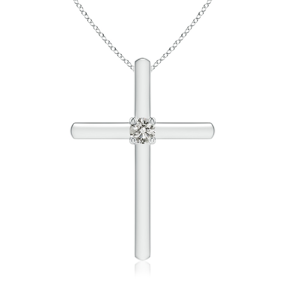 2.5mm KI3 Diamond Solitaire Cross Pendant in P950 Platinum 