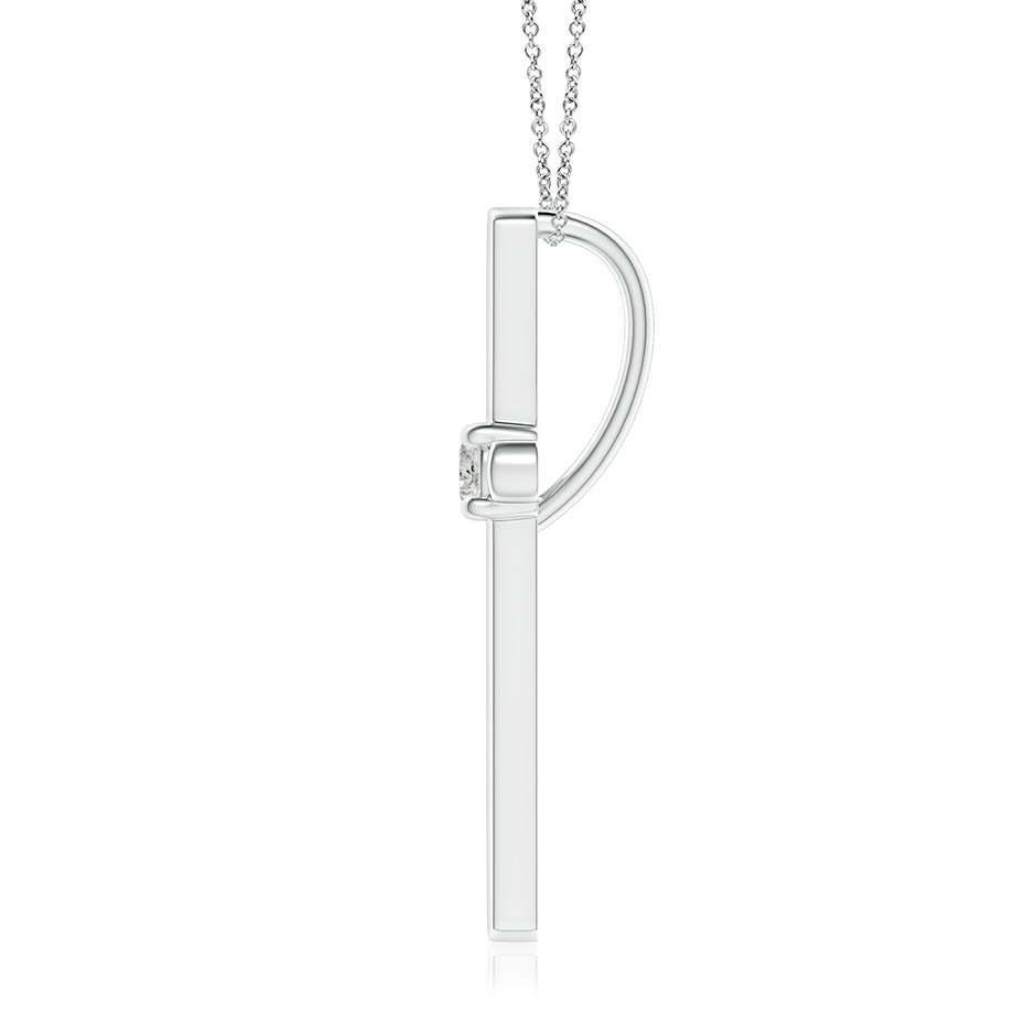 2.5mm KI3 Diamond Solitaire Cross Pendant in P950 Platinum side 199