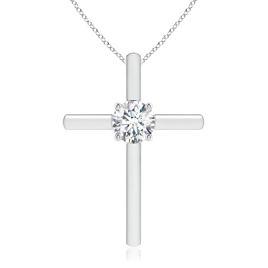 5.1mm GVS2 Diamond Solitaire Cross Pendant in P950 Platinum 