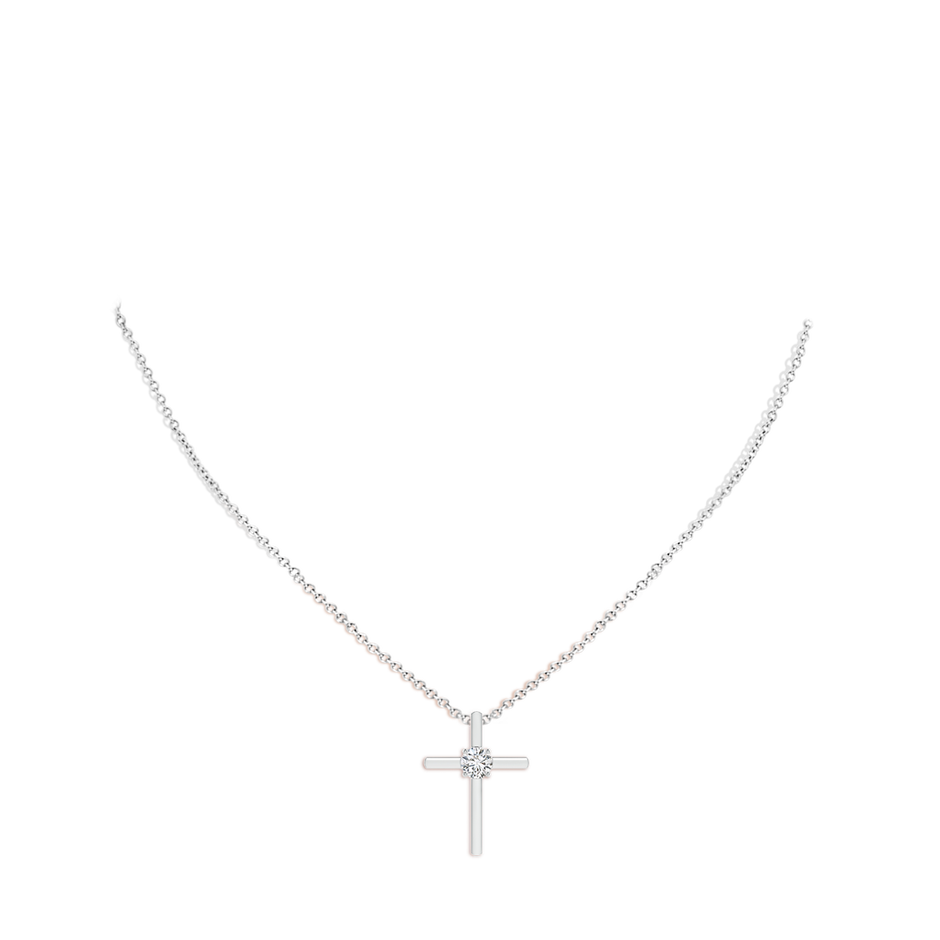 5.1mm HSI2 Diamond Solitaire Cross Pendant in P950 Platinum pen