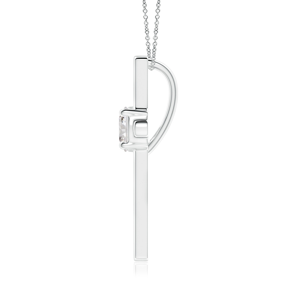 5.1mm IJI1I2 Diamond Solitaire Cross Pendant in White Gold side 199