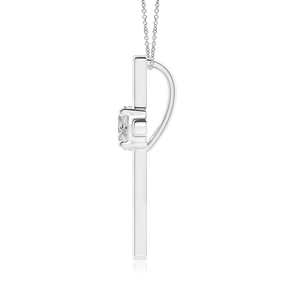 5.1mm KI3 Diamond Solitaire Cross Pendant in White Gold side 199