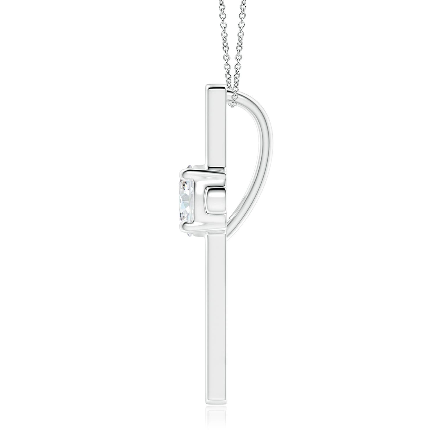 5.9mm GVS2 Diamond Solitaire Cross Pendant in P950 Platinum