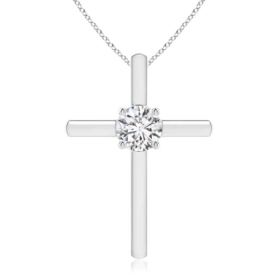 5.9mm HSI2 Diamond Solitaire Cross Pendant in P950 Platinum 