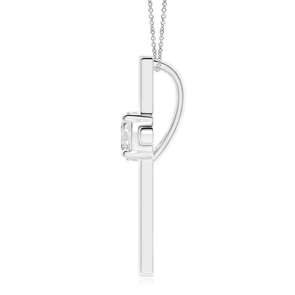 6.4mm HSI2 Diamond Solitaire Cross Pendant in P950 Platinum side 199