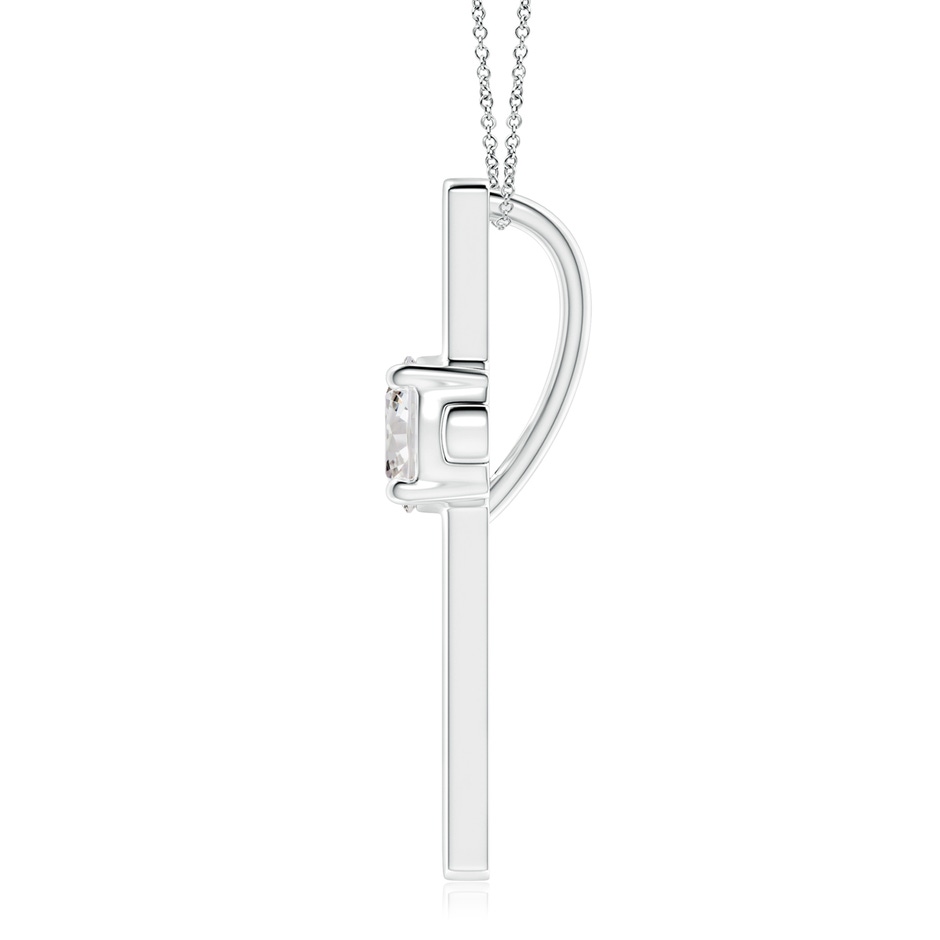 6.4mm IJI1I2 Diamond Solitaire Cross Pendant in White Gold side 199