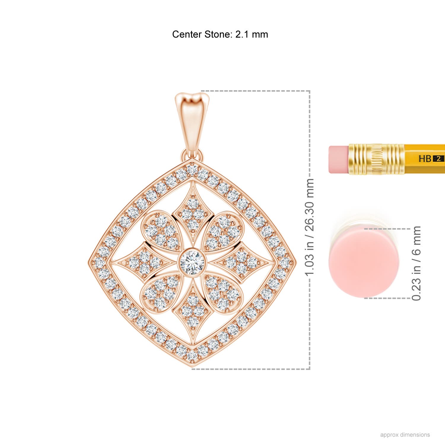 G, VS2 / 0.41 CT / 14 KT Rose Gold