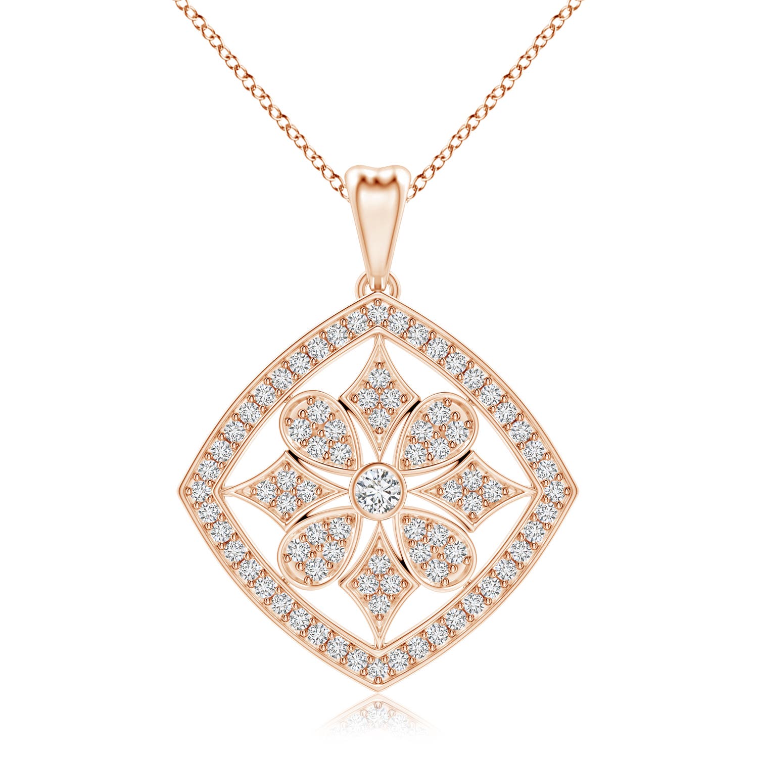 H, SI2 / 0.41 CT / 14 KT Rose Gold