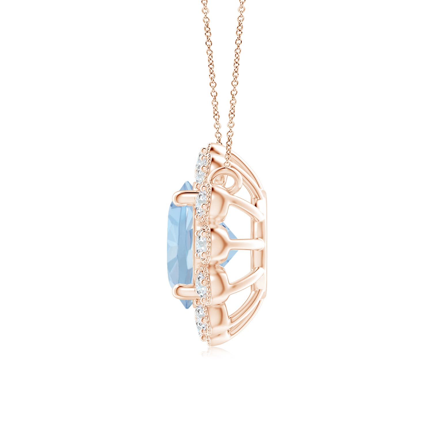 AA - Aquamarine / 0.82 CT / 14 KT Rose Gold