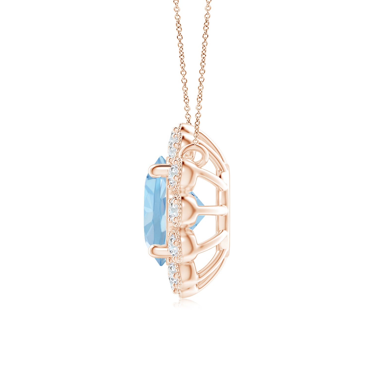 AAA - Aquamarine / 0.82 CT / 14 KT Rose Gold