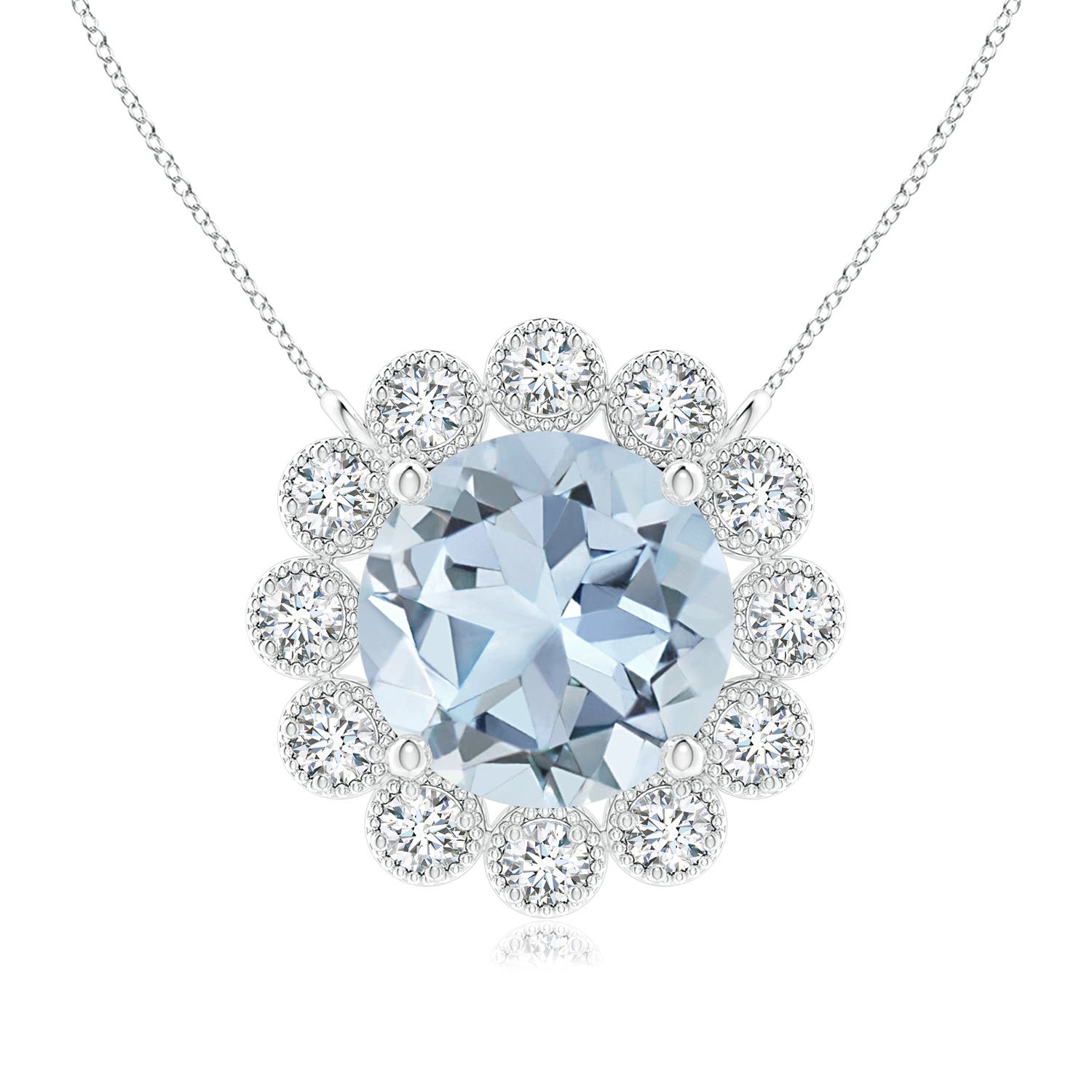 A - Aquamarine / 1.24 CT / 14 KT White Gold