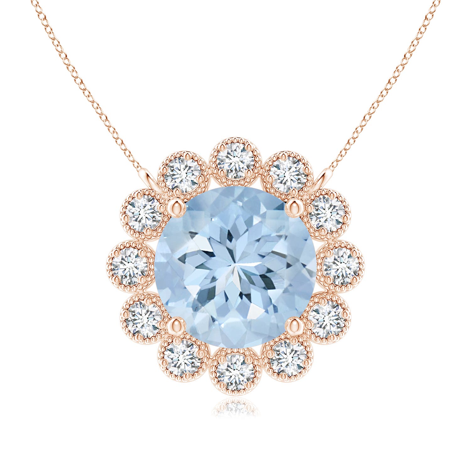 AA - Aquamarine / 1.24 CT / 14 KT Rose Gold