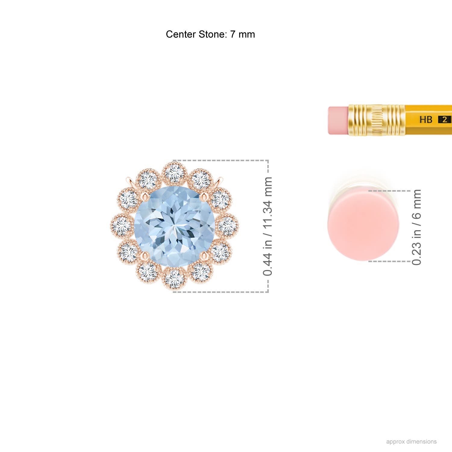 AA - Aquamarine / 1.24 CT / 14 KT Rose Gold