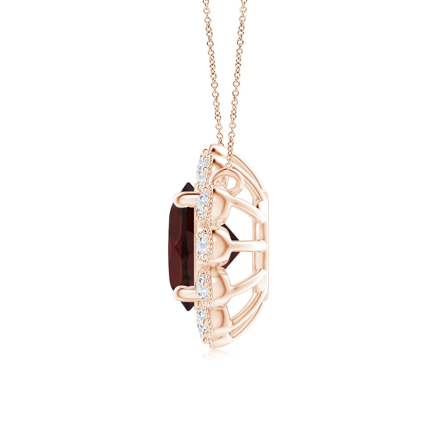 A - Garnet / 1.1 CT / 14 KT Rose Gold