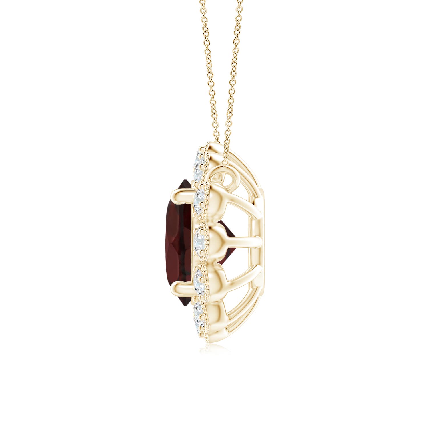 A - Garnet / 1.1 CT / 14 KT Yellow Gold