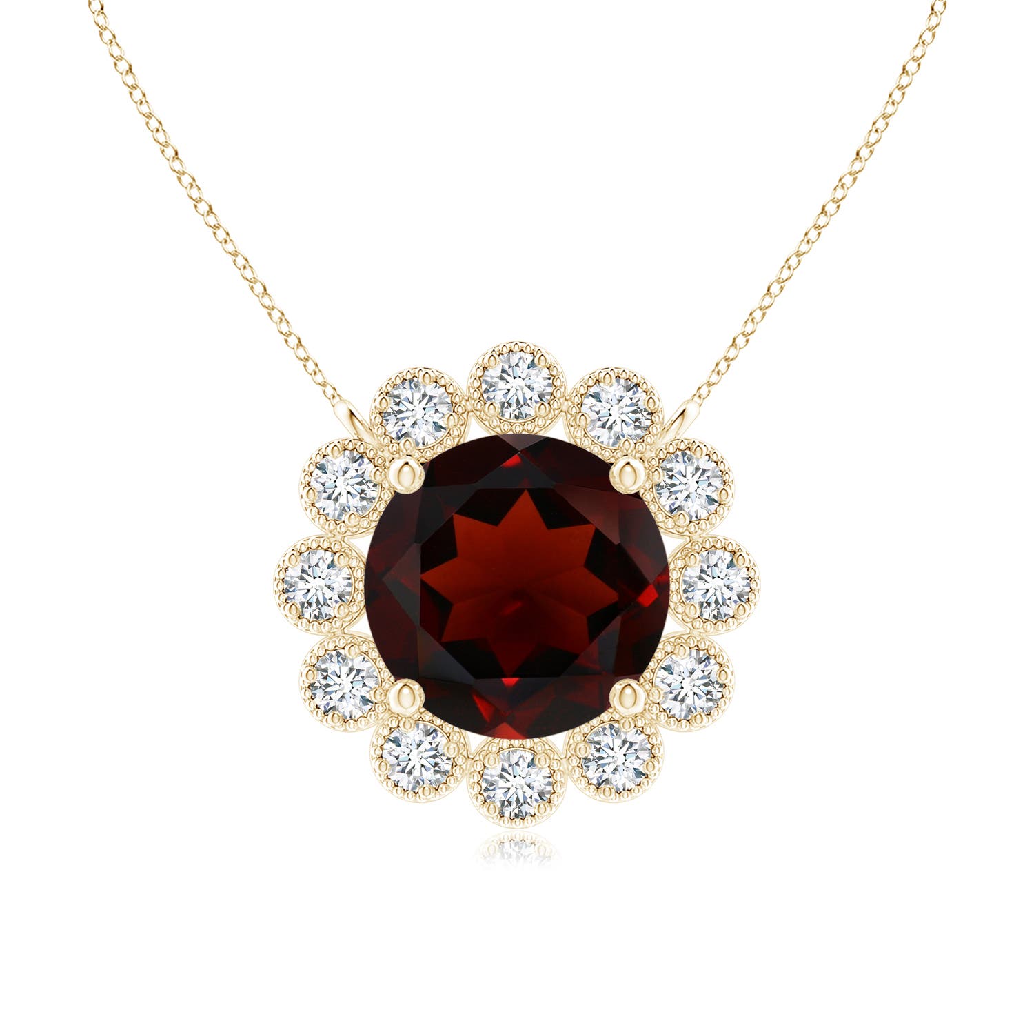 AA - Garnet / 1.1 CT / 14 KT Yellow Gold