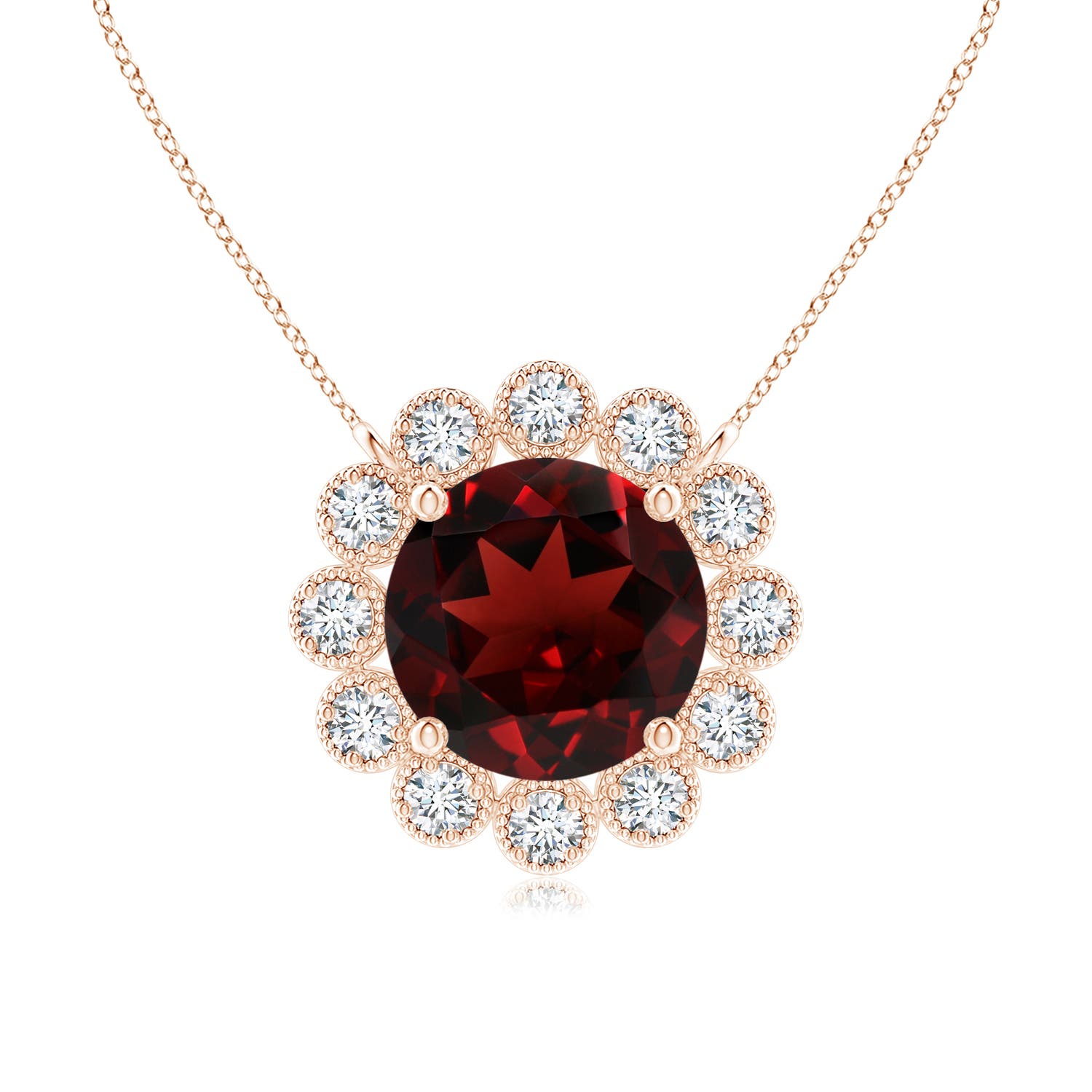 AAA - Garnet / 1.1 CT / 14 KT Rose Gold