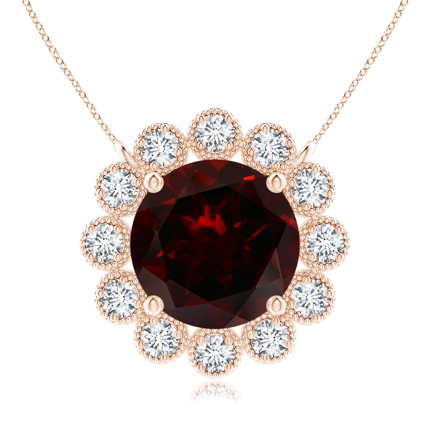 A - Garnet / 2.37 CT / 14 KT Rose Gold