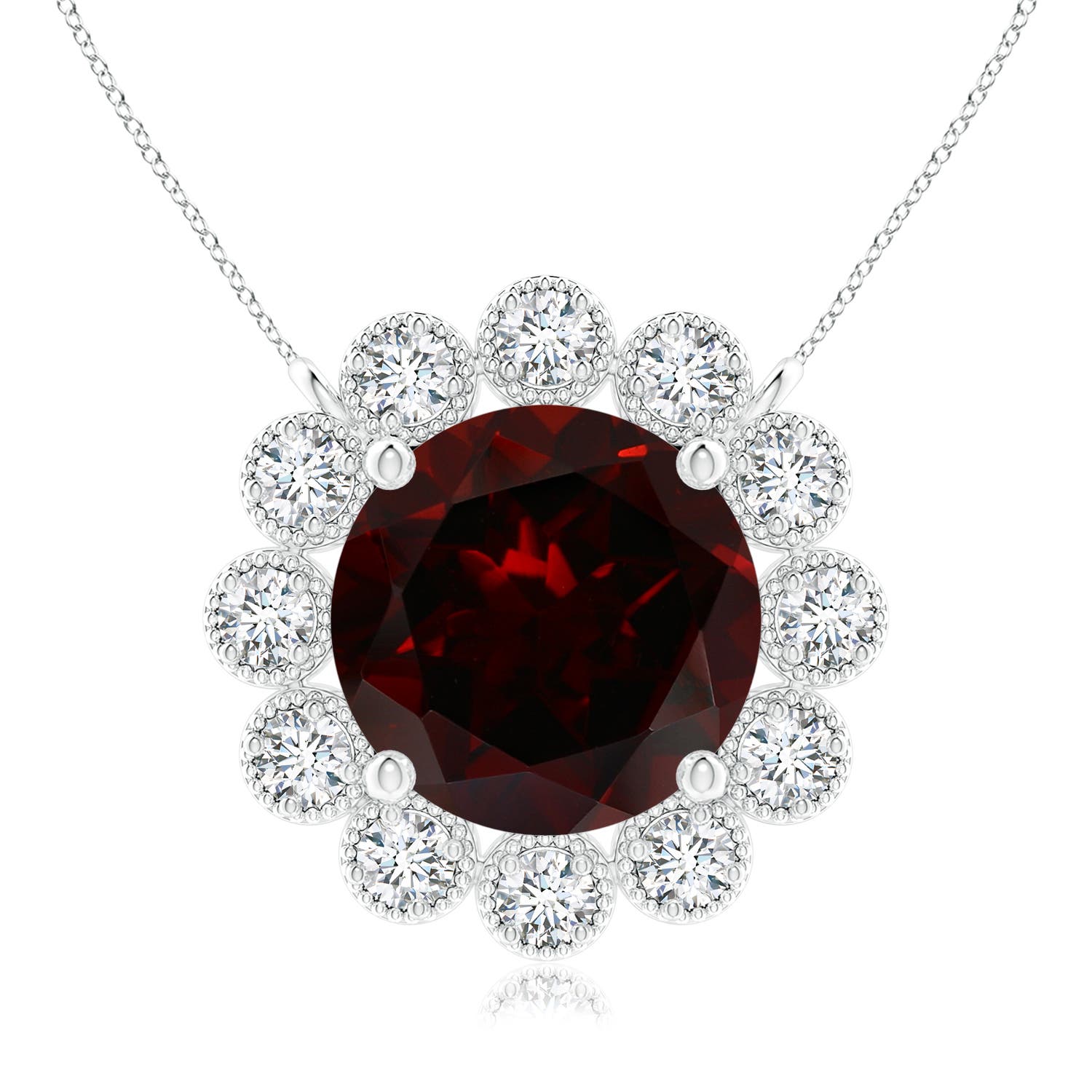 A - Garnet / 2.37 CT / 14 KT White Gold