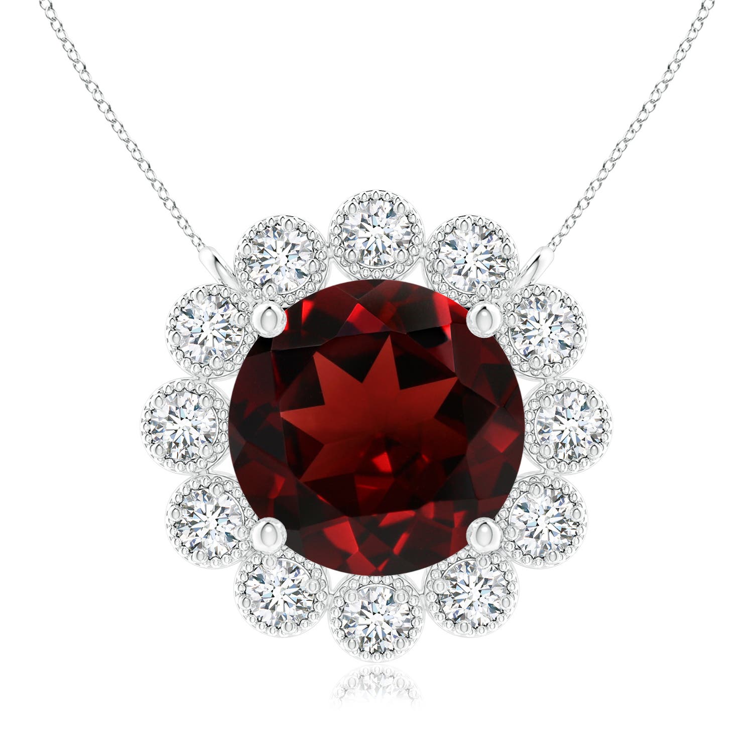 AAA - Garnet / 2.37 CT / 14 KT White Gold