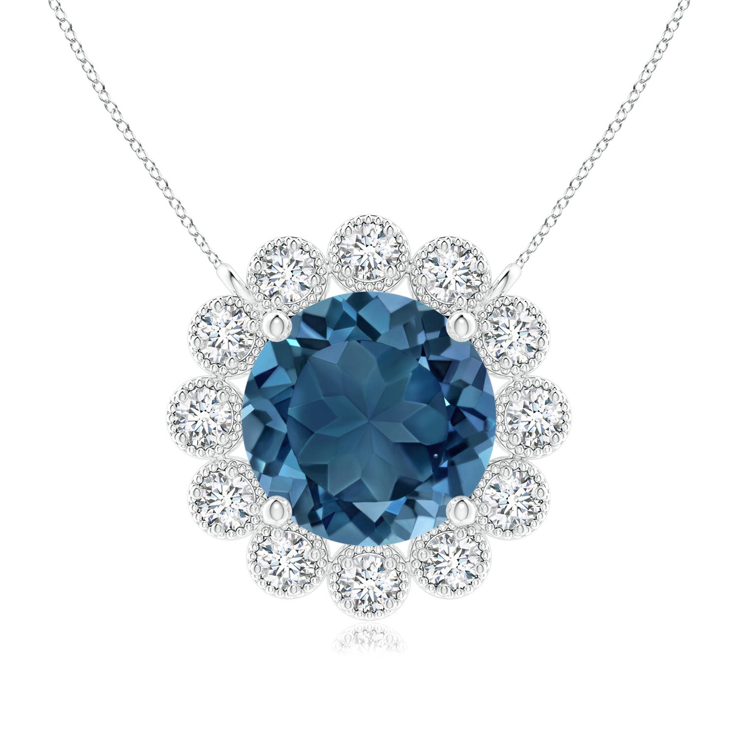 AA - London Blue Topaz / 1.67 CT / 14 KT White Gold