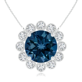 Round AAAA London Blue Topaz