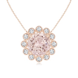 Vintage Inspired Rose Gold Morganite Necklaces & Pendants