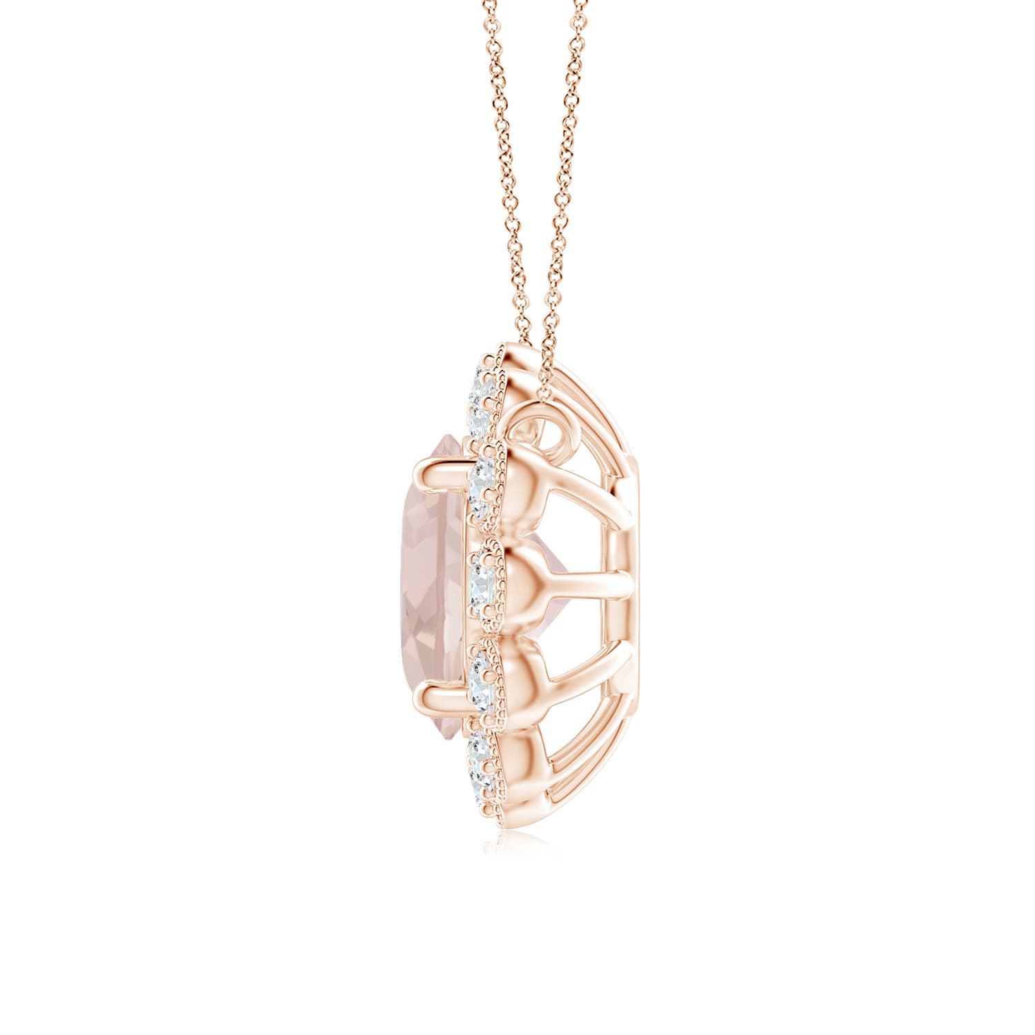 A - Morganite / 0.8 CT / 14 KT Rose Gold