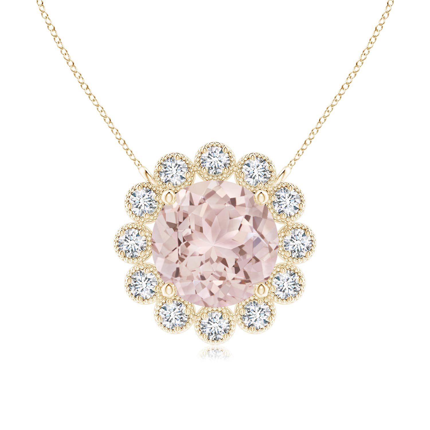 A - Morganite / 0.8 CT / 14 KT Yellow Gold