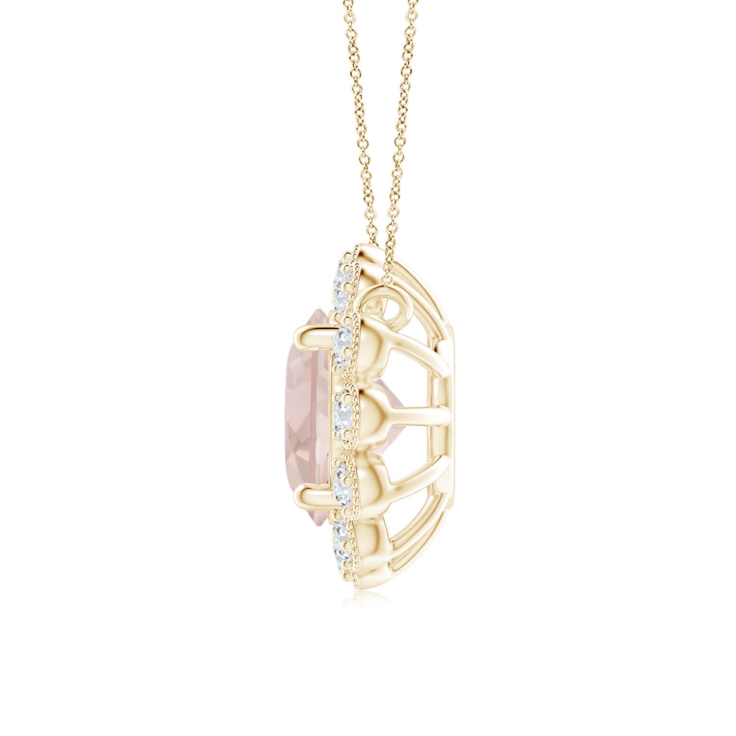 A - Morganite / 0.8 CT / 14 KT Yellow Gold