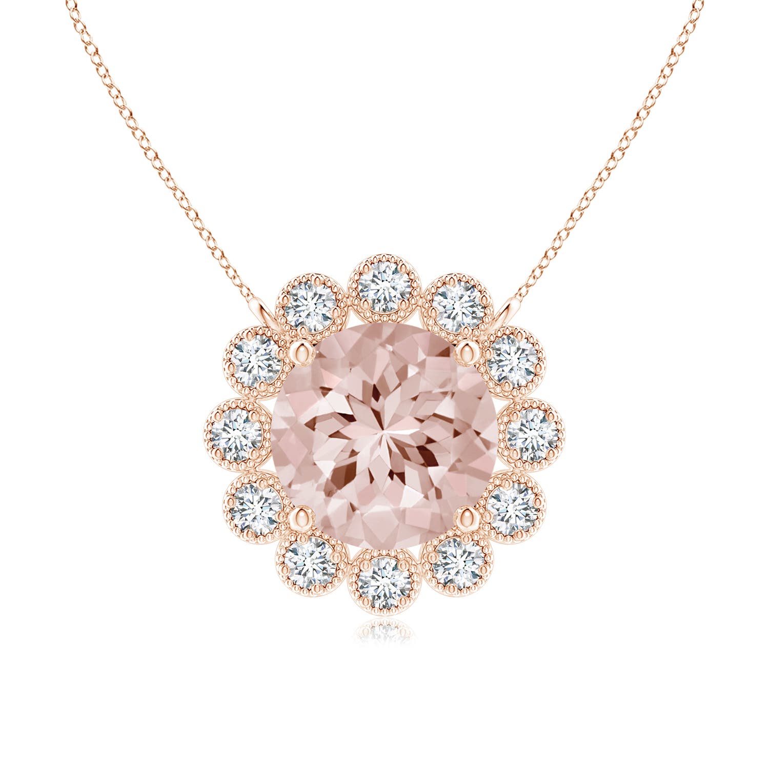 AA - Morganite / 0.8 CT / 14 KT Rose Gold