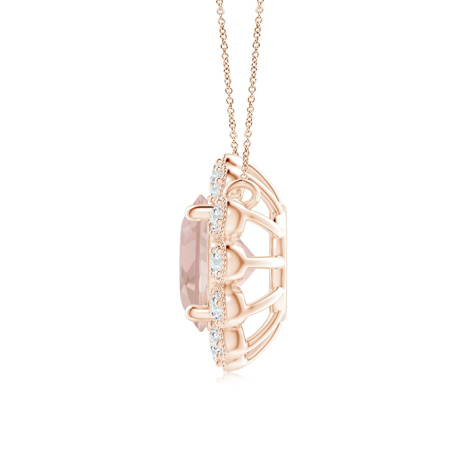 AA - Morganite / 0.8 CT / 14 KT Rose Gold