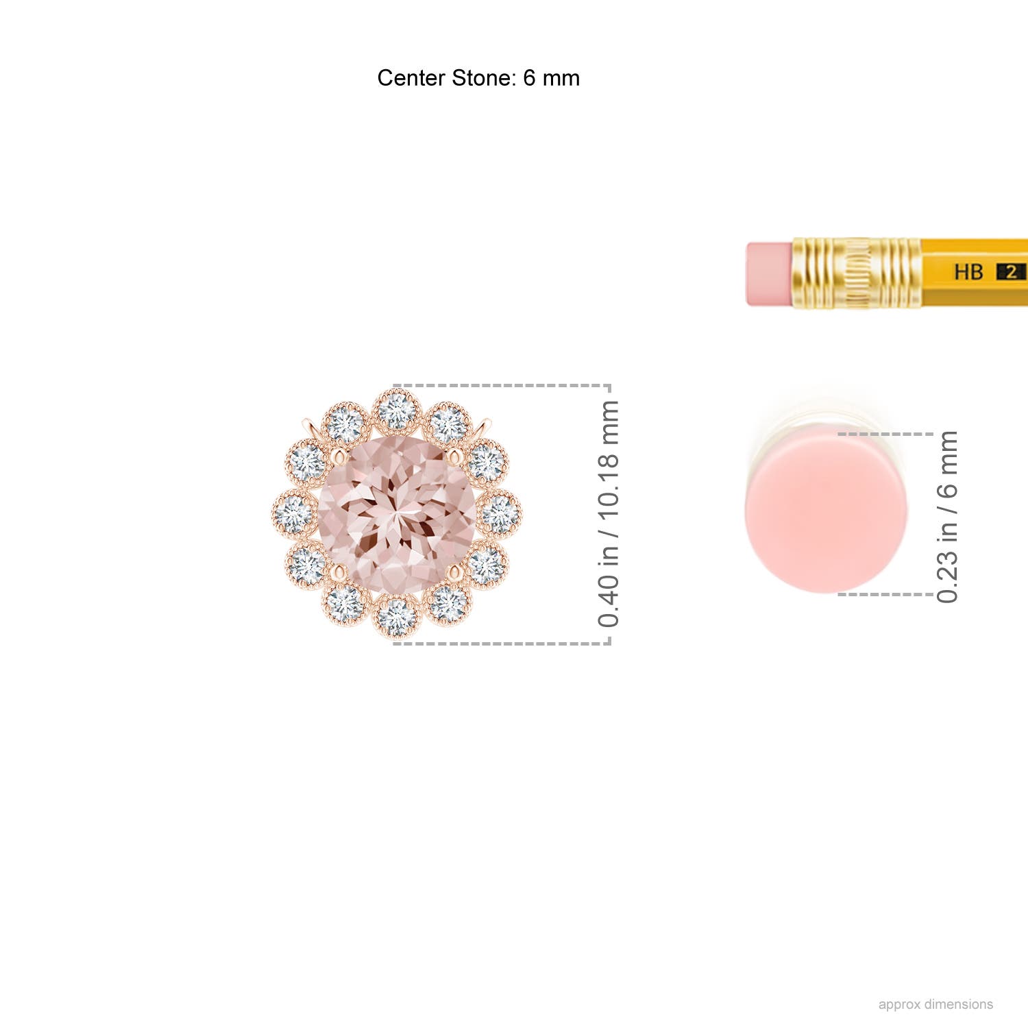 AA - Morganite / 0.8 CT / 14 KT Rose Gold