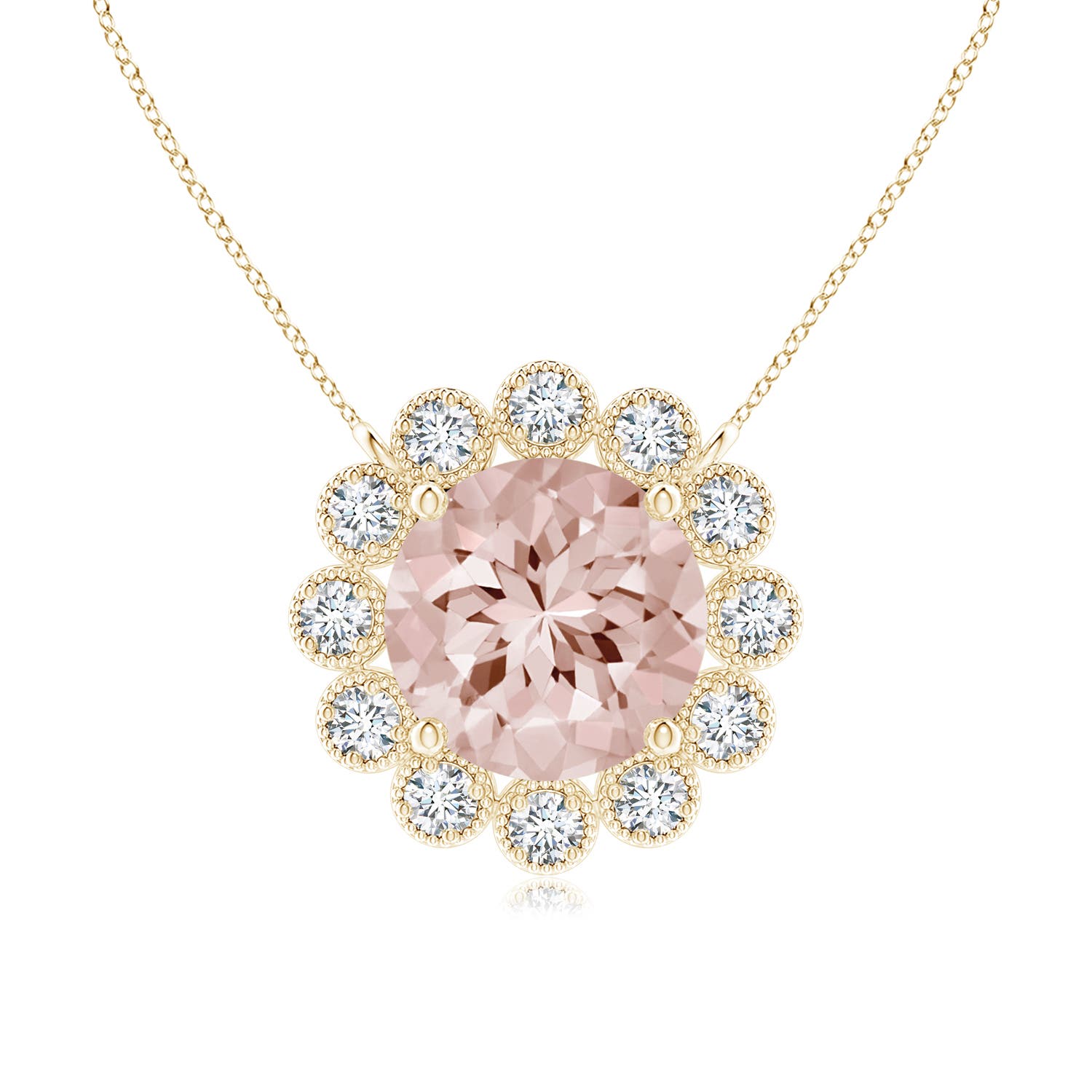 AA - Morganite / 0.8 CT / 14 KT Yellow Gold