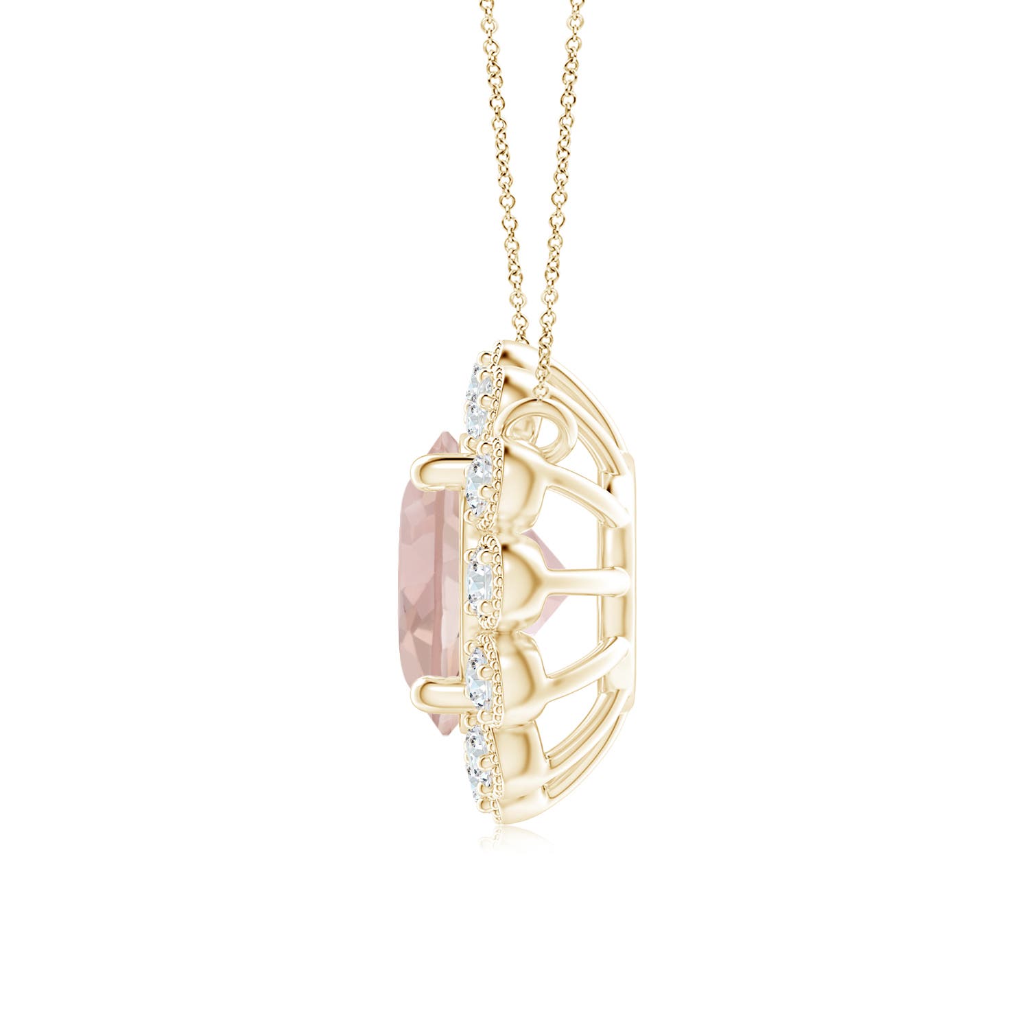 AA - Morganite / 0.8 CT / 14 KT Yellow Gold