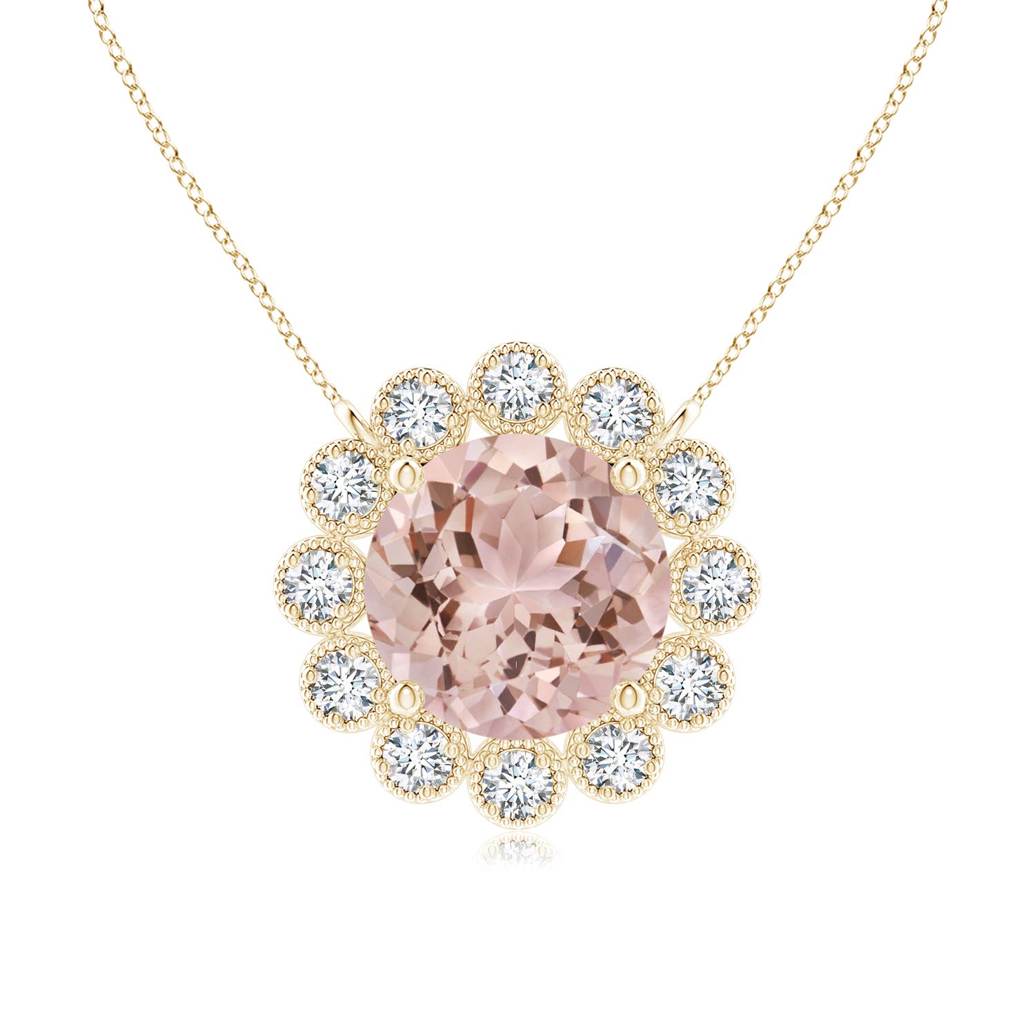 AAA - Morganite / 0.8 CT / 14 KT Yellow Gold