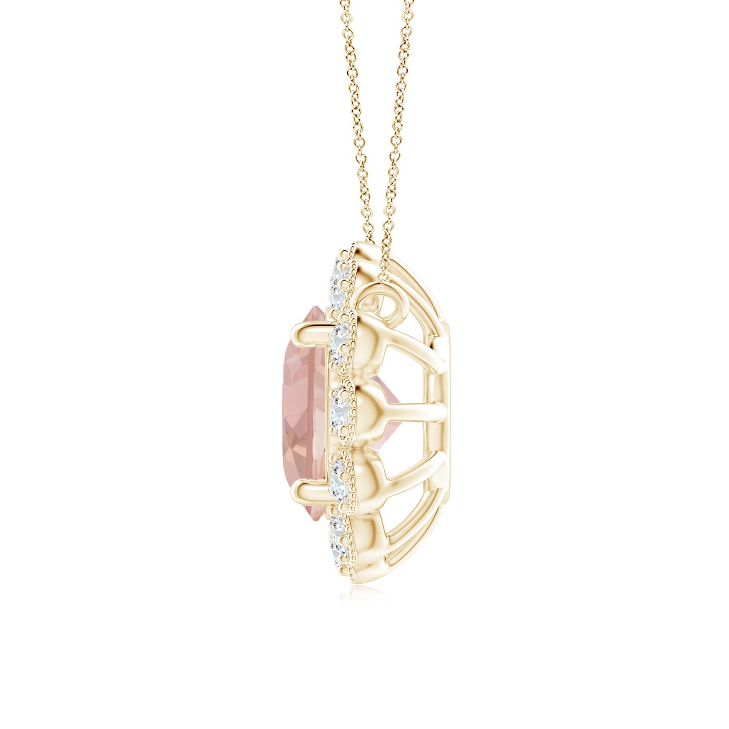 AAA - Morganite / 0.8 CT / 14 KT Yellow Gold