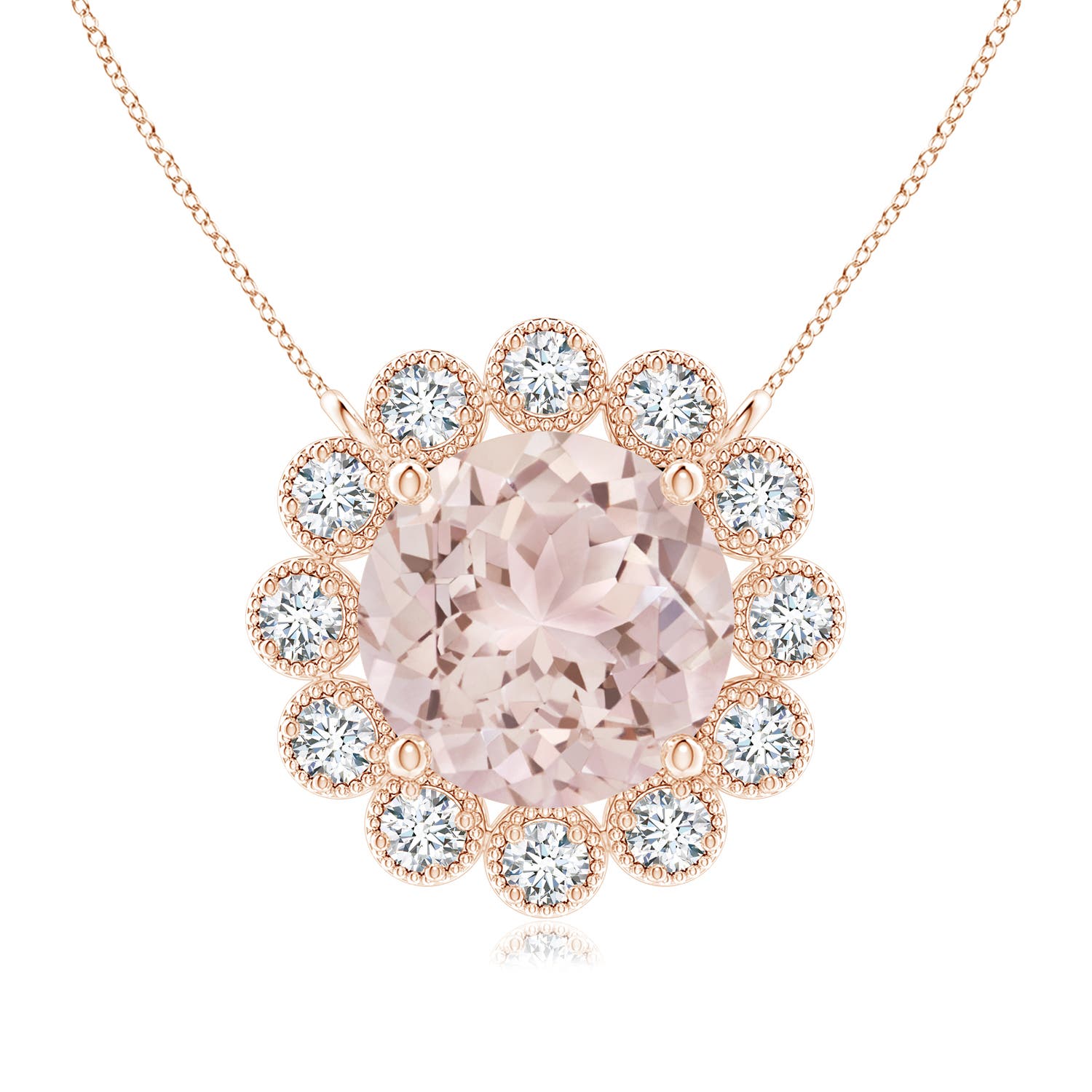 A - Morganite / 1.22 CT / 14 KT Rose Gold