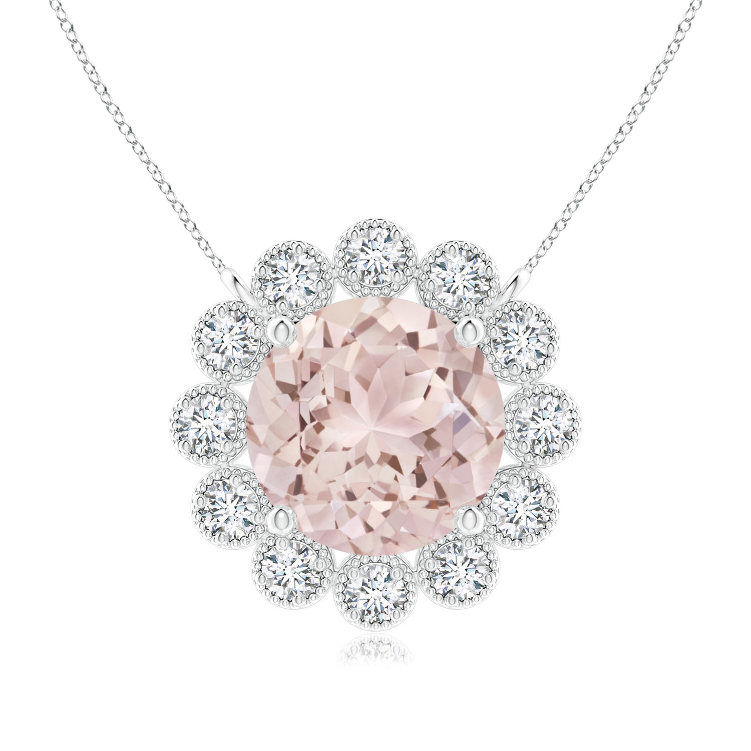 A - Morganite / 1.22 CT / 14 KT White Gold