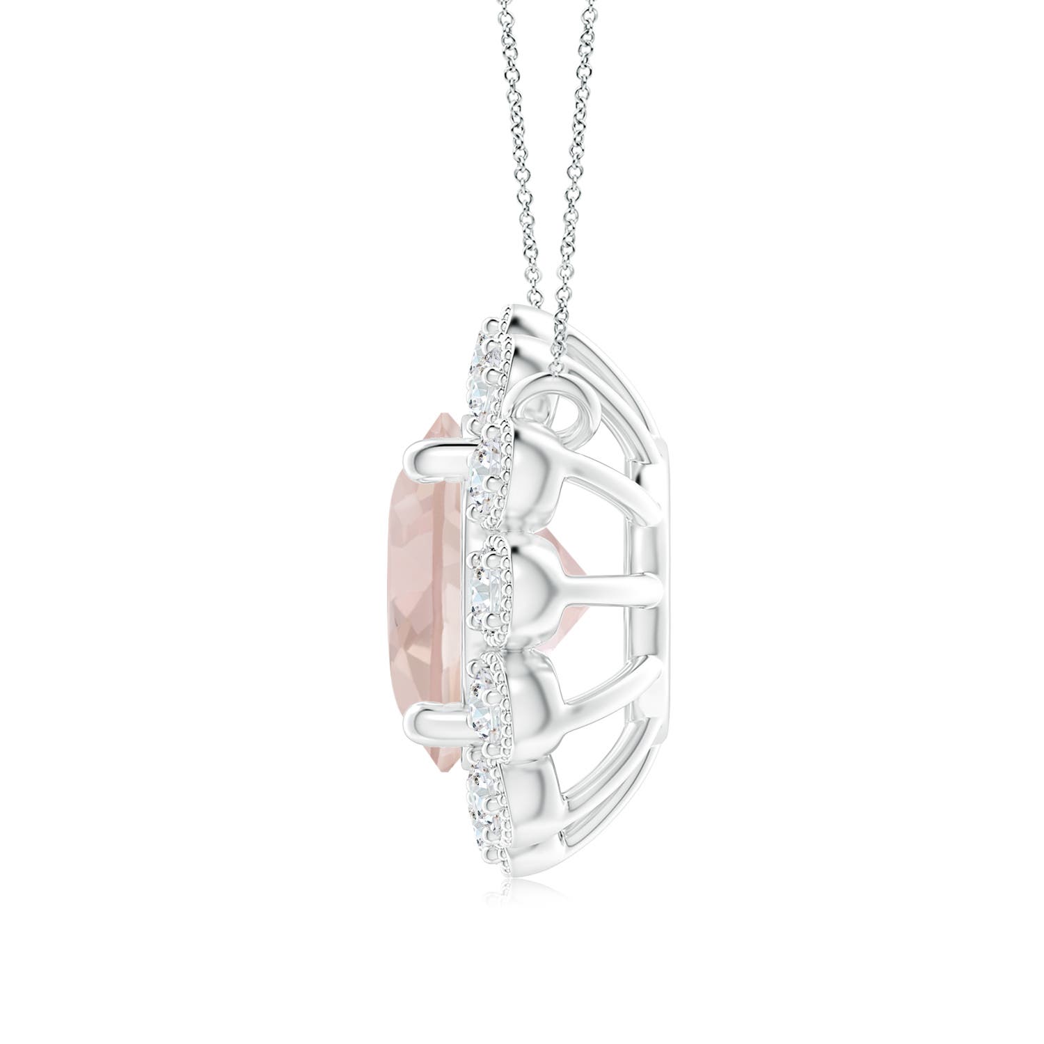 A - Morganite / 1.22 CT / 14 KT White Gold