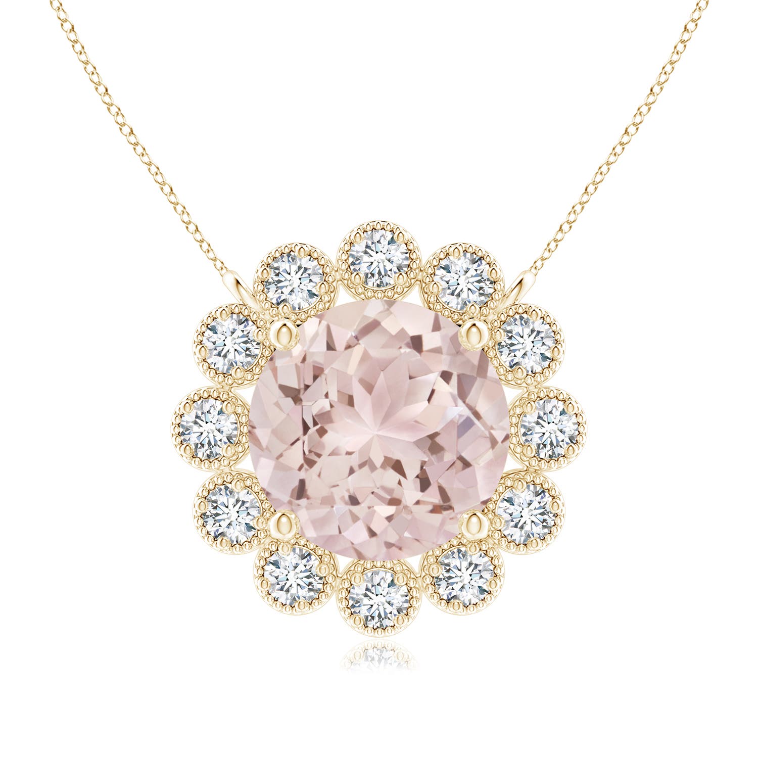 A - Morganite / 1.22 CT / 14 KT Yellow Gold