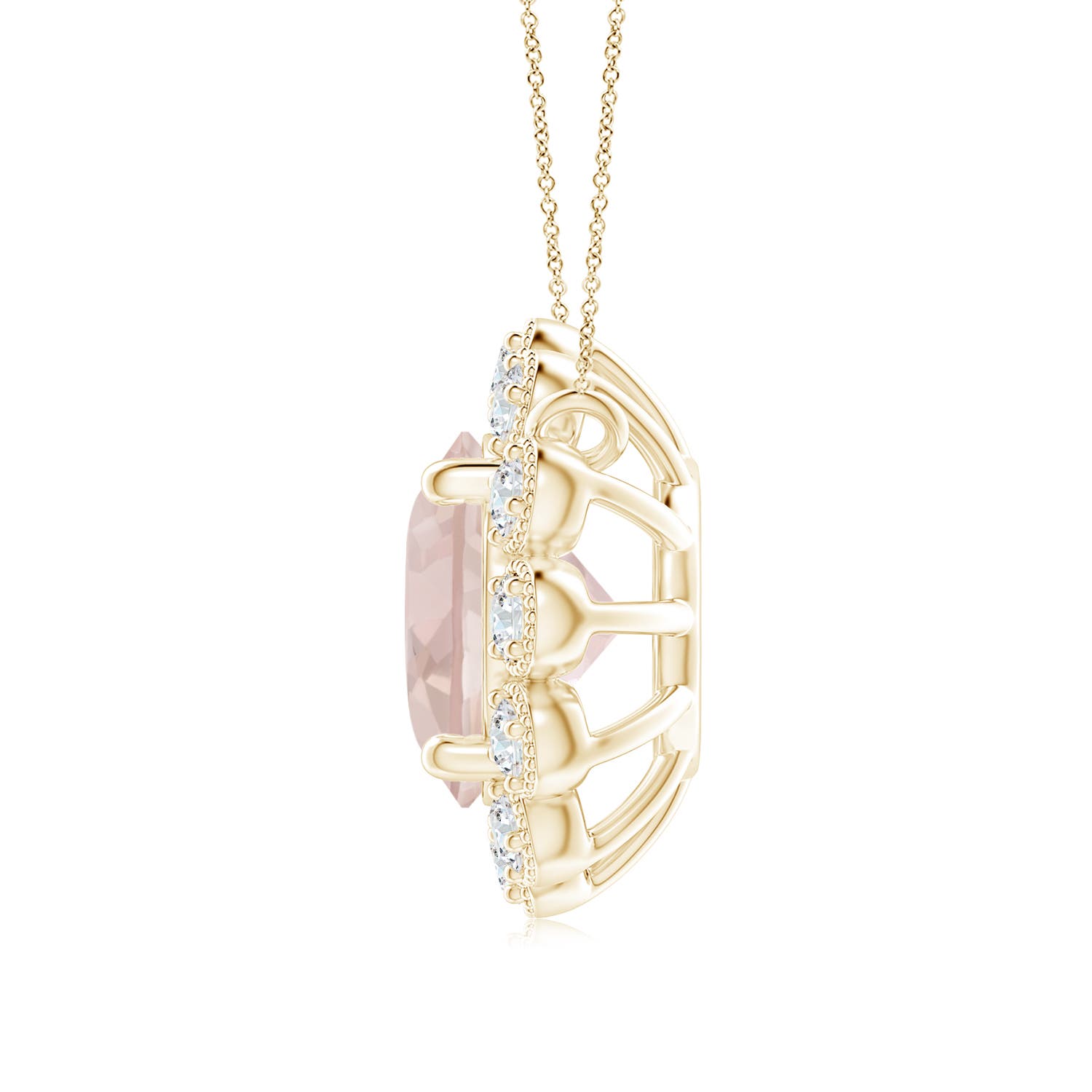 A - Morganite / 1.22 CT / 14 KT Yellow Gold