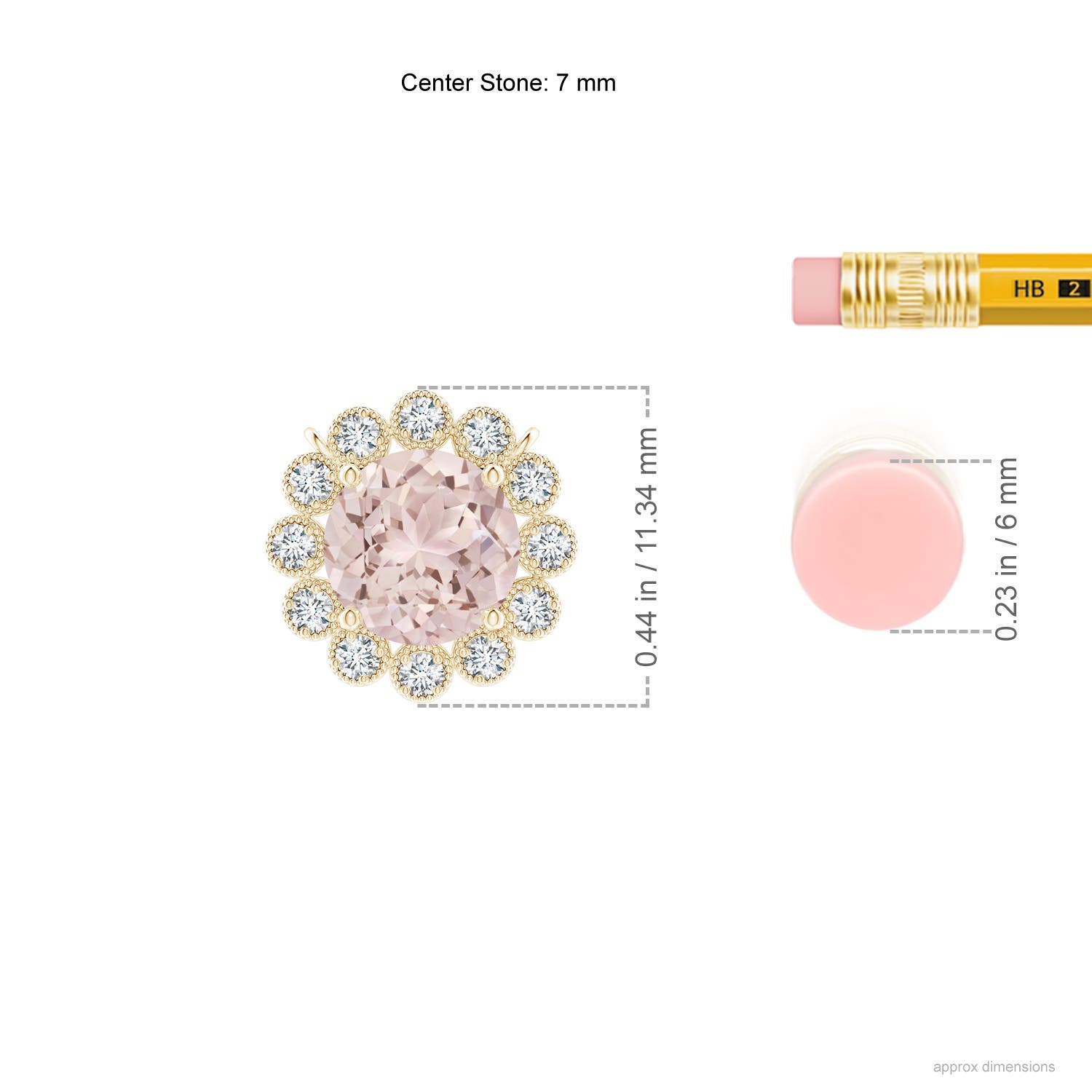 A - Morganite / 1.22 CT / 14 KT Yellow Gold