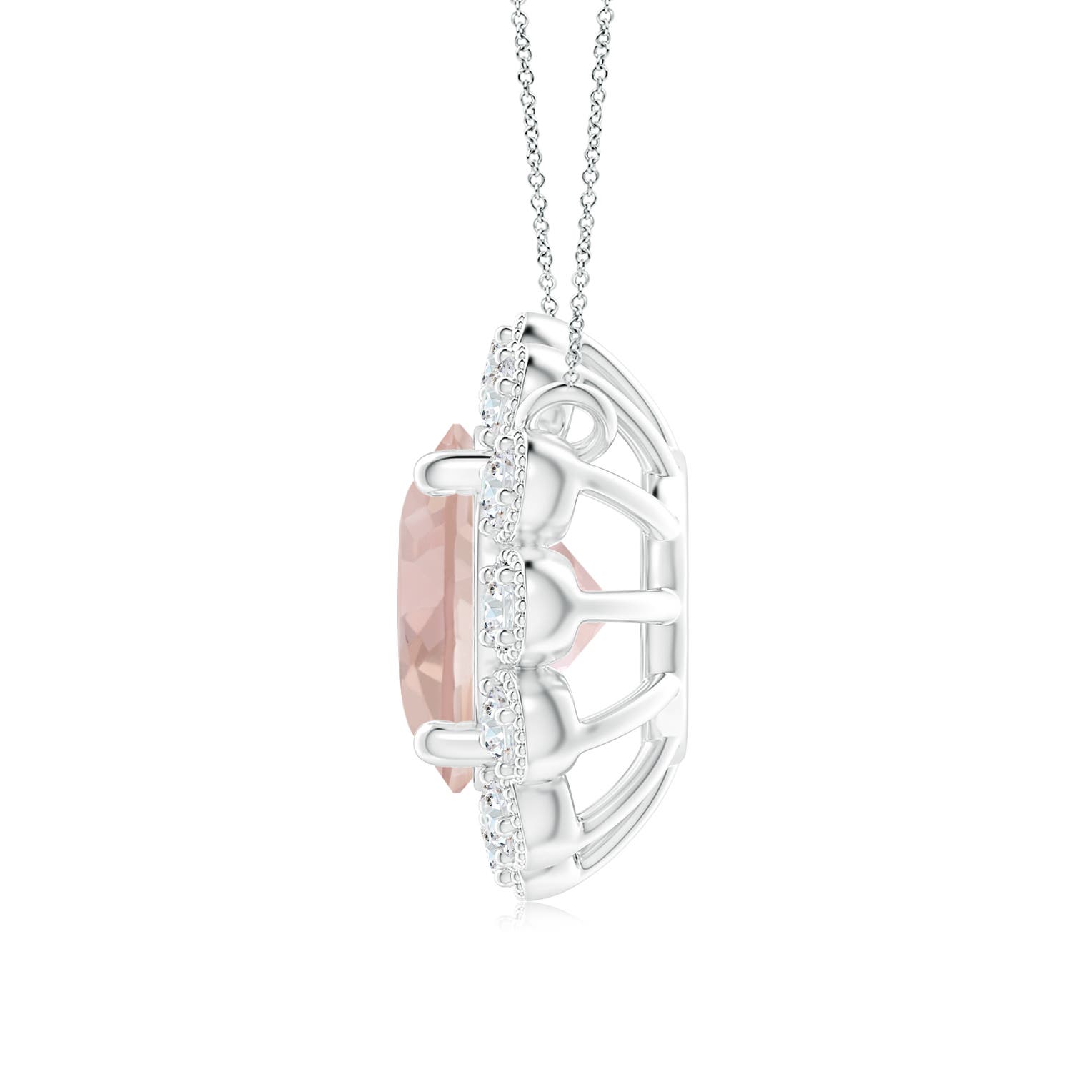 AA - Morganite / 1.22 CT / 14 KT White Gold