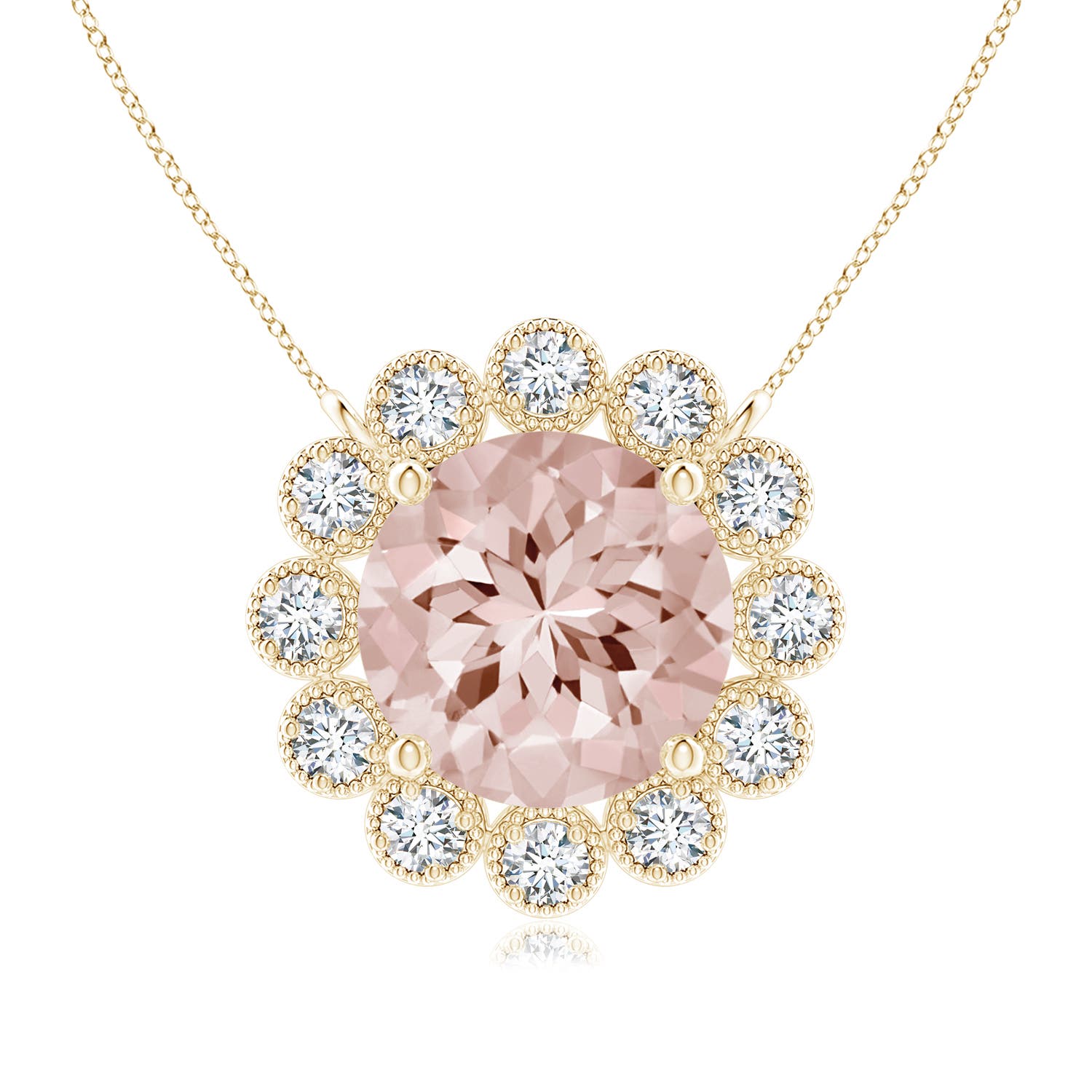 AA - Morganite / 1.22 CT / 14 KT Yellow Gold