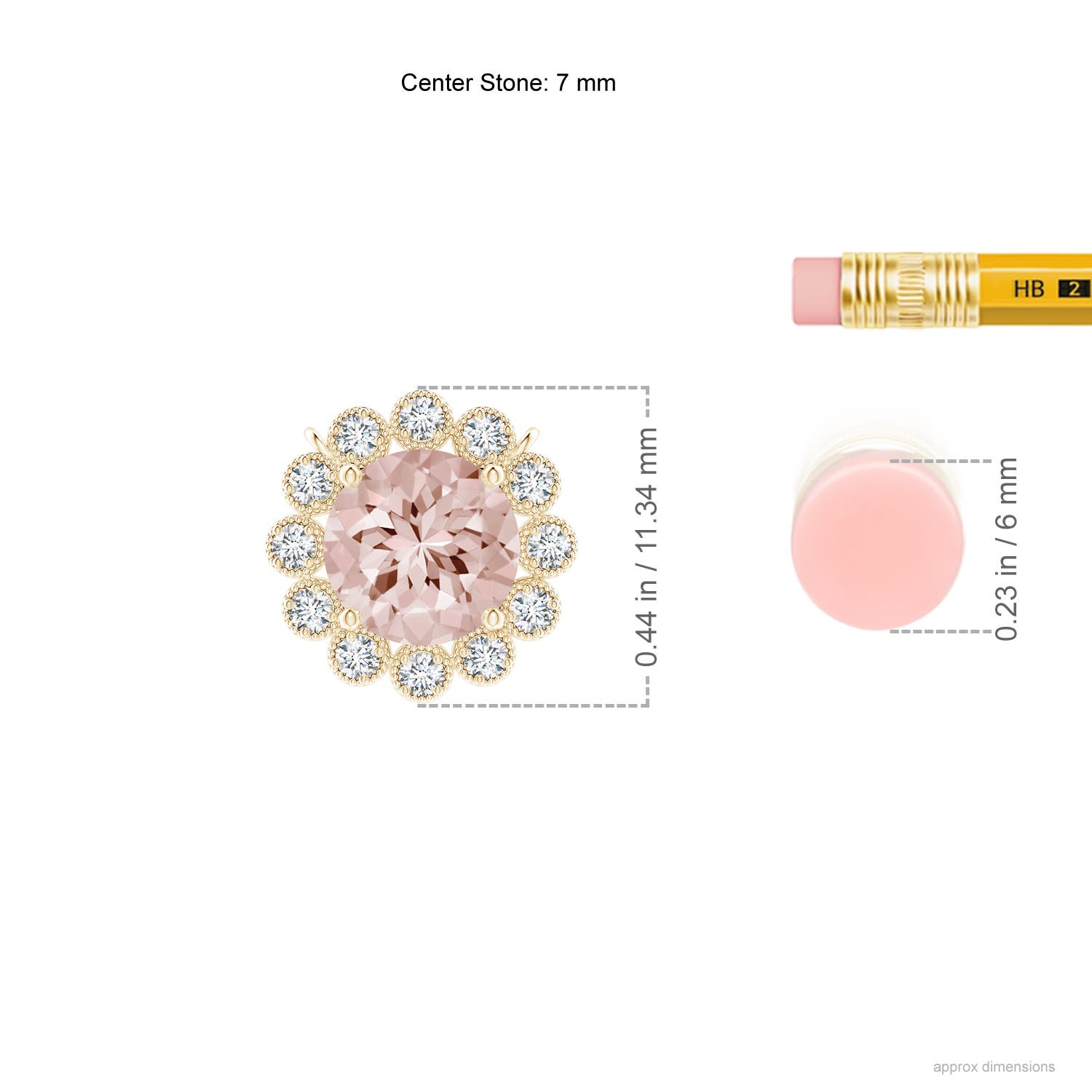 AA - Morganite / 1.22 CT / 14 KT Yellow Gold