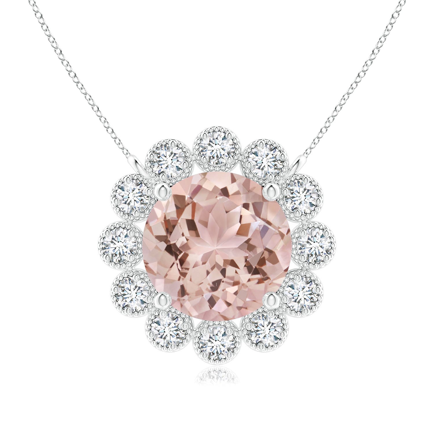 AAA - Morganite / 1.22 CT / 14 KT White Gold