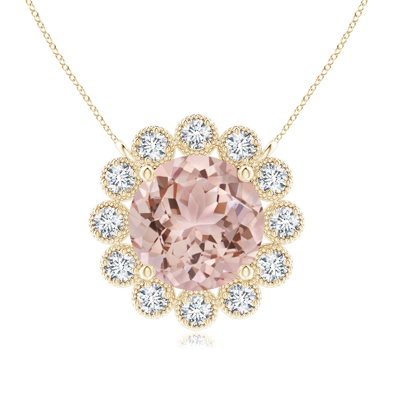 AAA - Morganite / 1.22 CT / 14 KT Yellow Gold